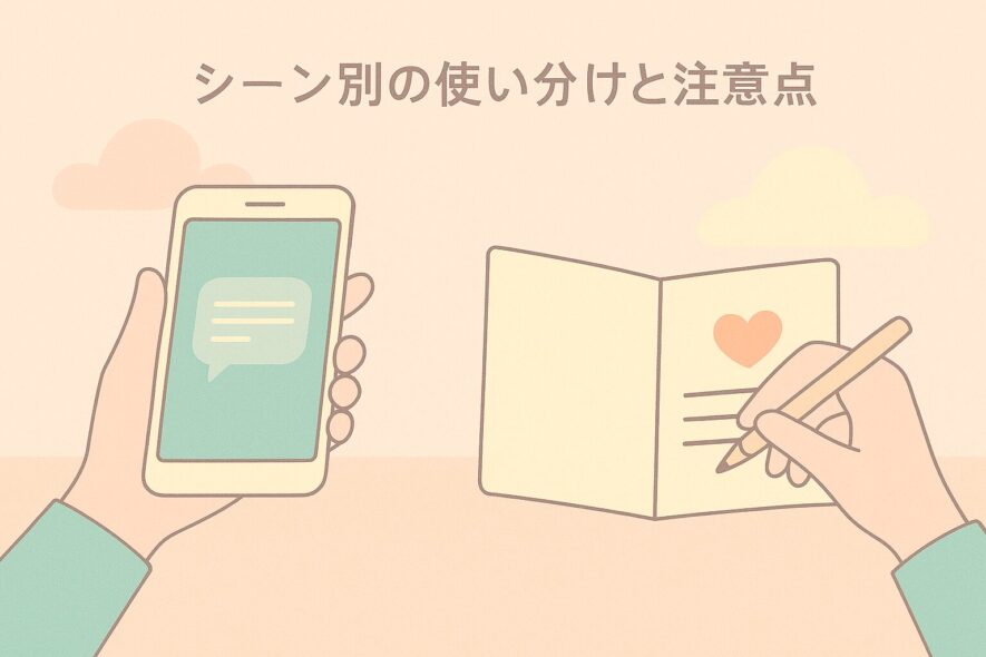 シーン別の使い分けと注意点