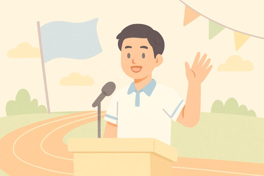 体育祭の挨拶を任された生徒会長の悩みとは