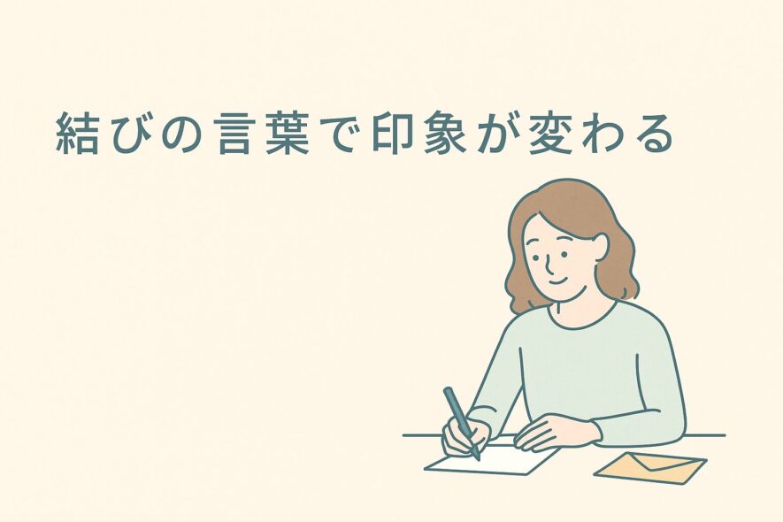 結びの言葉で印象が変わる
