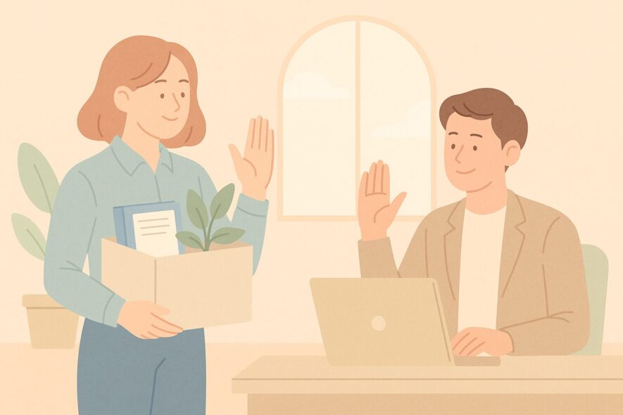 【退職のメッセージ】短くても、心に残る例文4選（立場とシーン別）