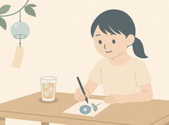 暑中見舞い 例文 子ども向け｜手書き＆夏休みマナー