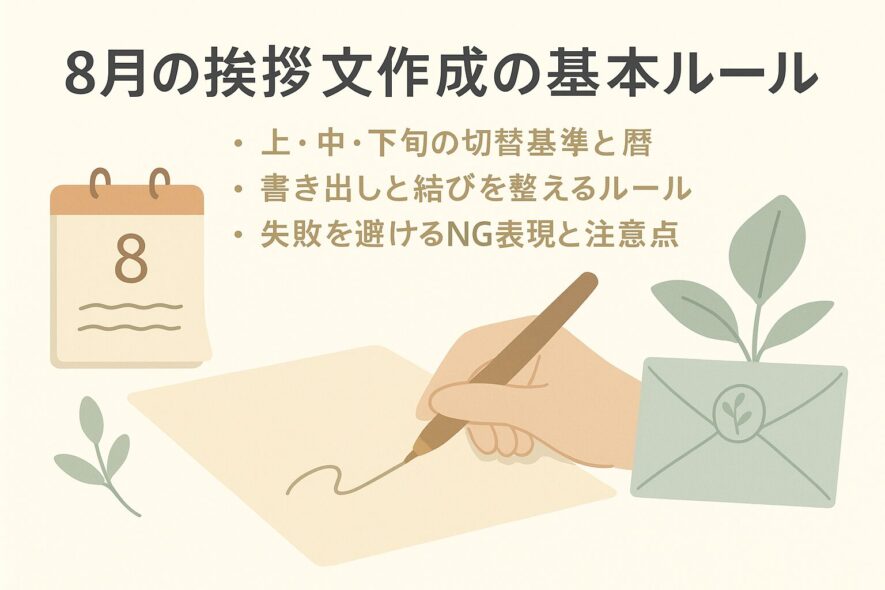 基本ルール：8月の挨拶文作成の要点