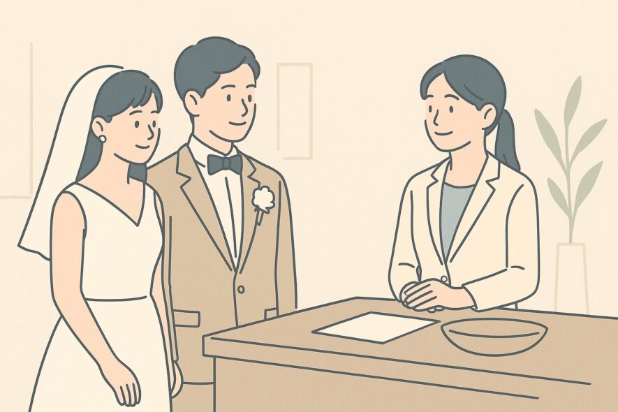 結婚式　挨拶　受付｜そのまま使える文例＆流れ