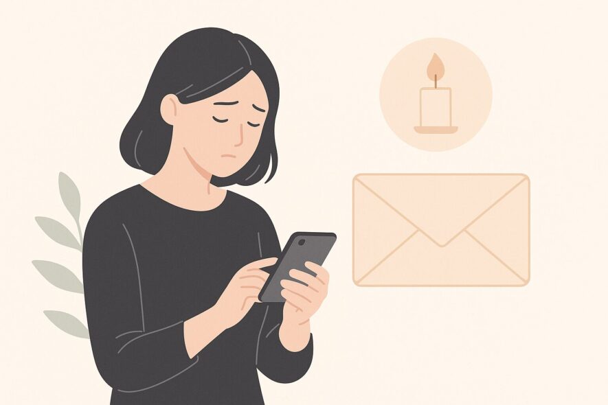 【お悔やみ言葉のメール】失礼なく心を伝える文例とマナー＋注意点