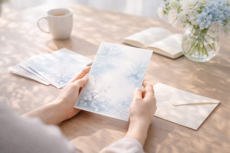 【挨拶状ドットコムの寒中見舞い】迷わない時期と・文例・注文手順