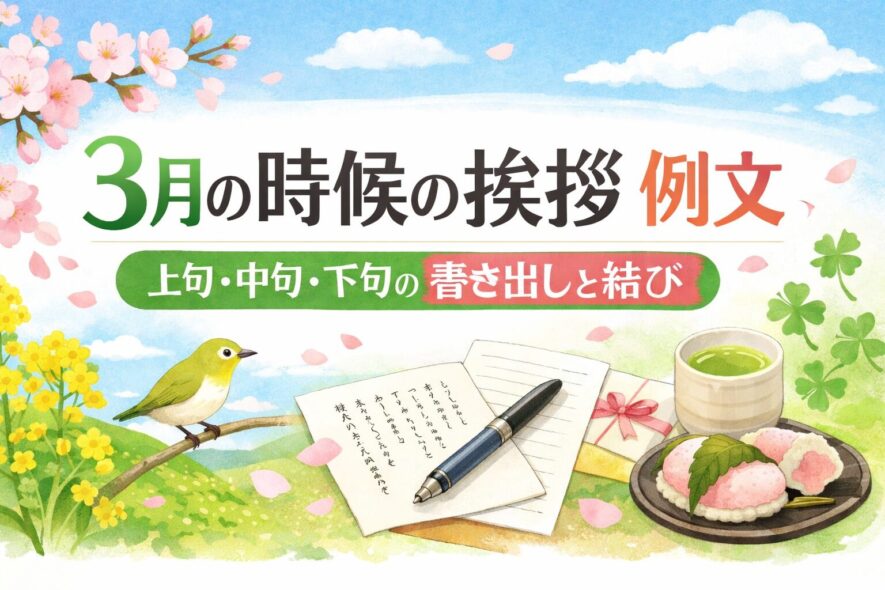 【3月の時候の挨拶例文】上旬・中旬・下旬の書き出しと結び