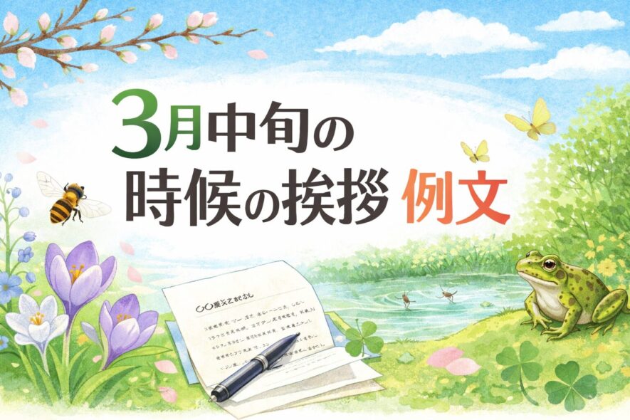 3月中旬の時候の挨拶例文
