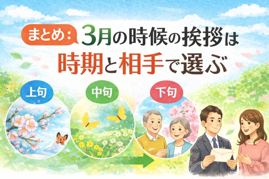まとめ：3月の時候の挨拶は時期と相手で選ぶ