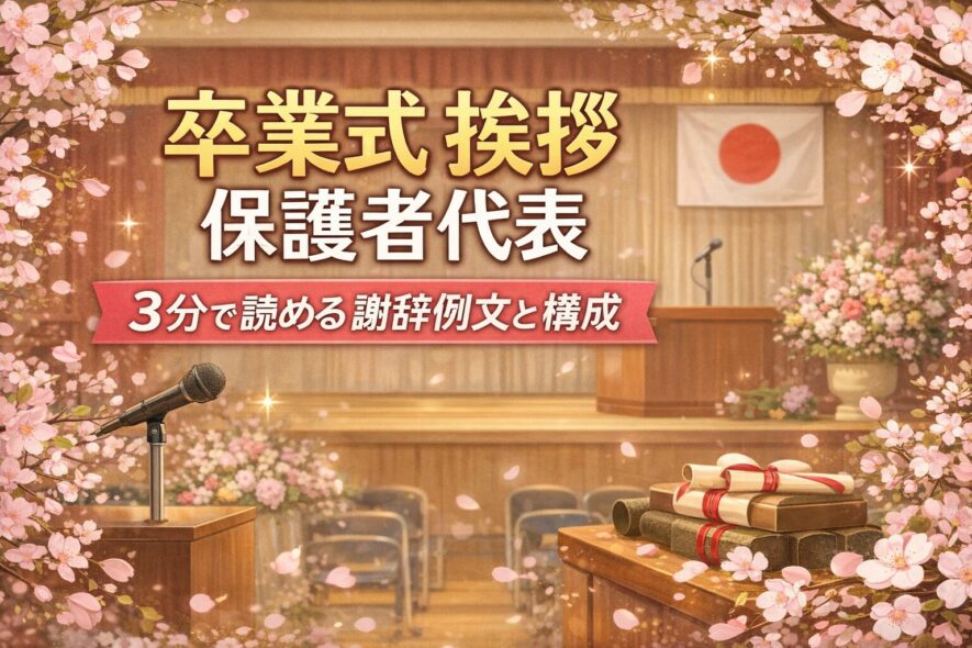 【卒業式の保護者代表の挨拶】3分で読める謝辞例文と失敗しない構成