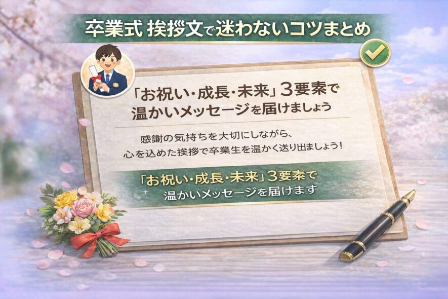卒業式の挨拶文で迷わないコツまとめ