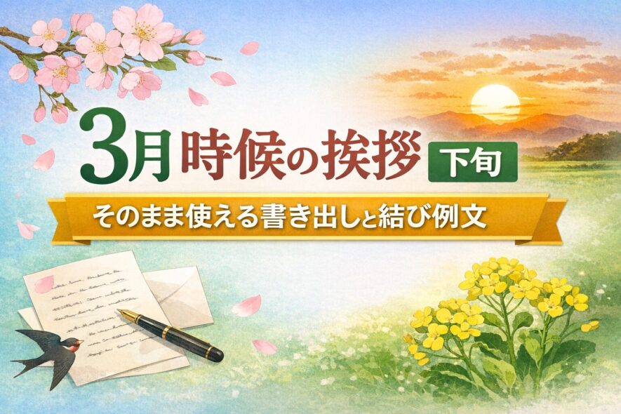 【3月下旬の時候の挨拶】そのまま使える書き出しと結び例文