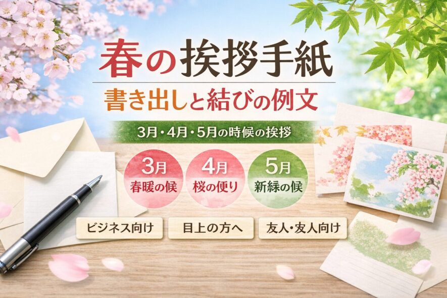 【春の手紙の挨拶】書き出しと結びの例文｜3月・4月・5月の時候挨拶