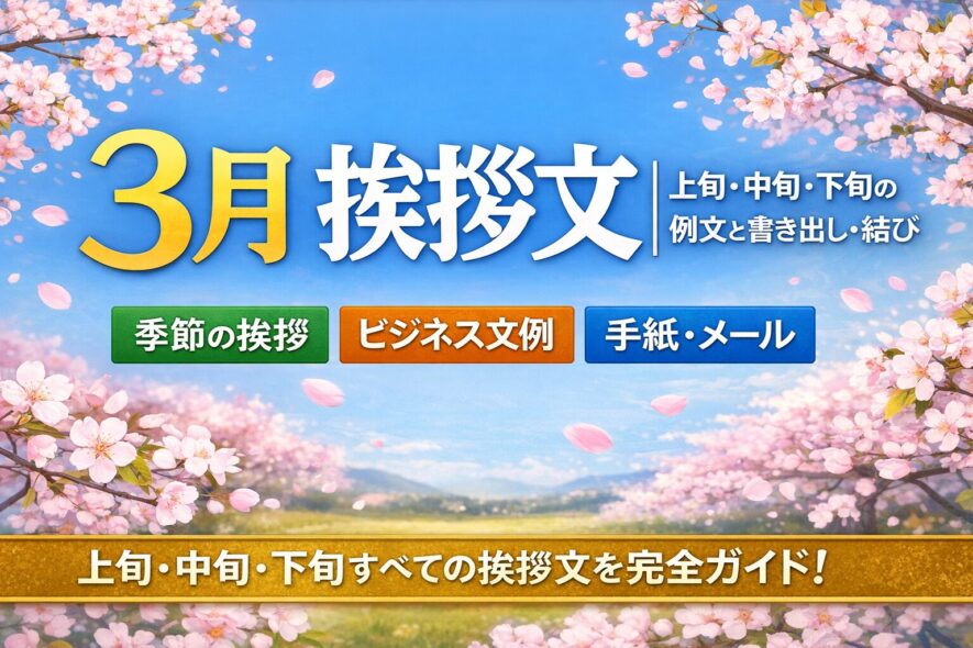 【3月の挨拶文】上旬・中旬・下旬の例文と書き出し・結び