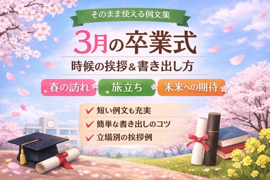 【3月の時候の挨拶】卒業式でそのまま使える書き出し例文集