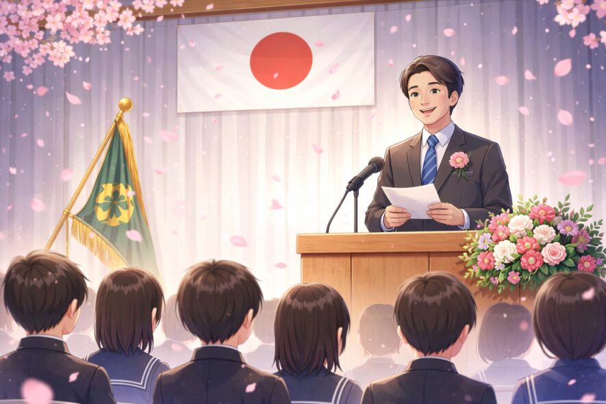 PTA会長の卒業式挨拶（中学校）例文と失敗しない構成｜2〜3分祝辞