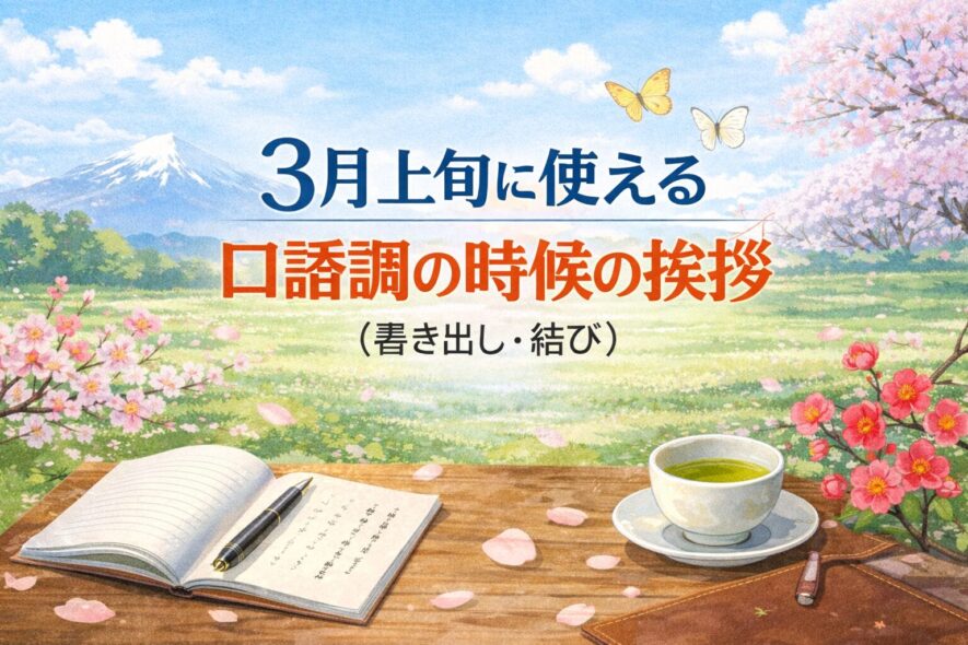 3月上旬に使える口語調の時候の挨拶