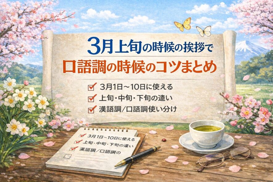 3月上旬の時候の挨拶で迷わないコツまとめ