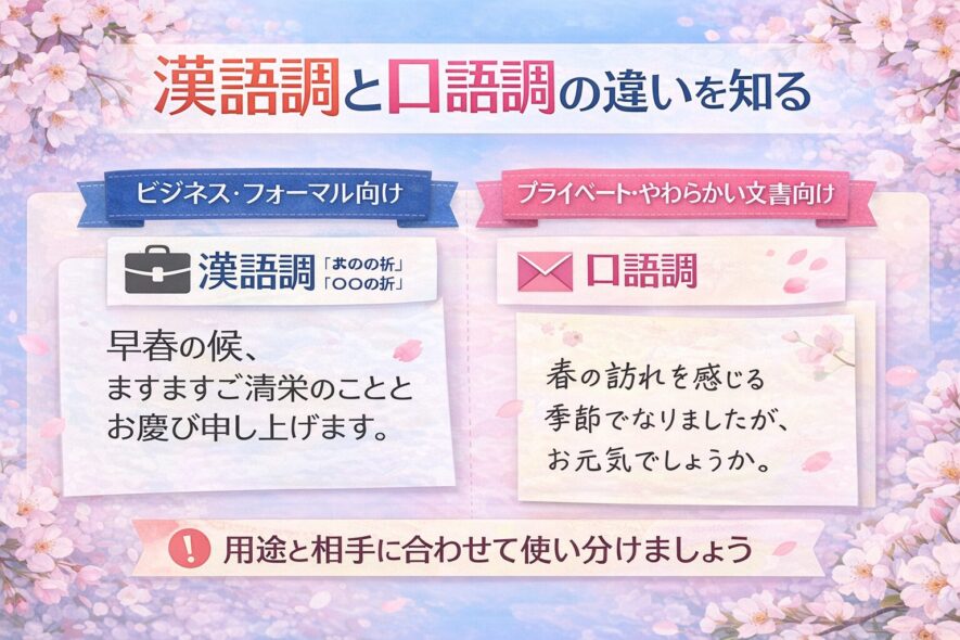 3月の時候の挨拶は「旬」で選ぶ