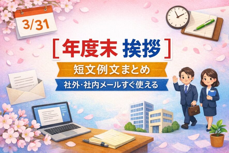 【年度末の簡単な挨拶】短文例文まとめ｜社外・社内メールすぐ使える
