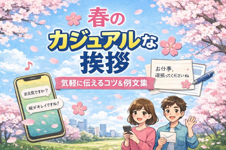 【春の挨拶カジュアル例文】LINE・メールの書き出しと結び