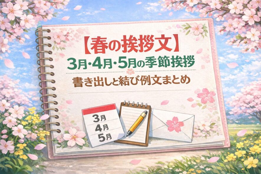 【春の挨拶文】3月・4月・5月の季節挨拶｜書き出し・結び例文まとめ