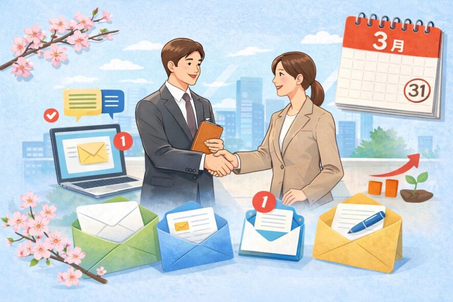【年度末の挨拶】メール例文まとめ｜社外・社内・短文と書き方