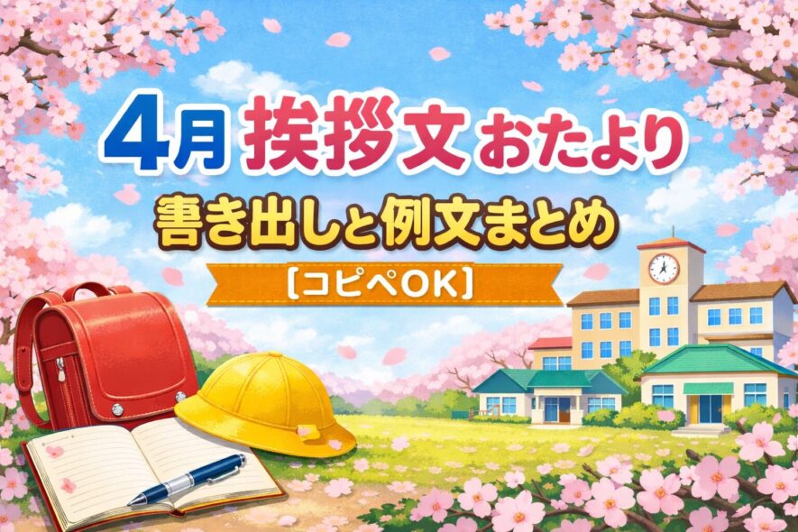 4月の挨拶文｜おたよりで使える書き出しと例文まとめ【コピペOK】