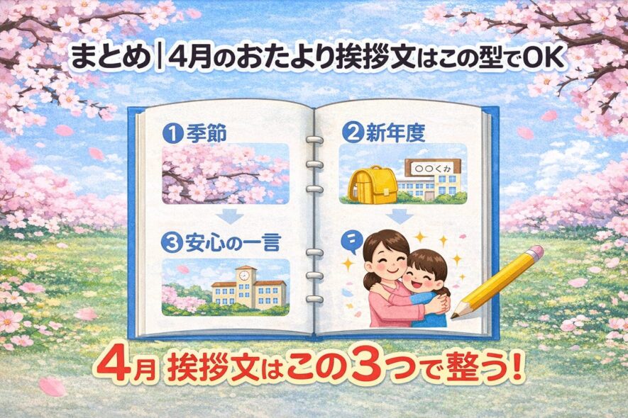 まとめ｜4月のおたより挨拶文はこの型でOK