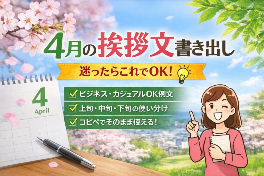 【4月の挨拶文の書き出し】例文と上旬・中旬・下旬の使い分け