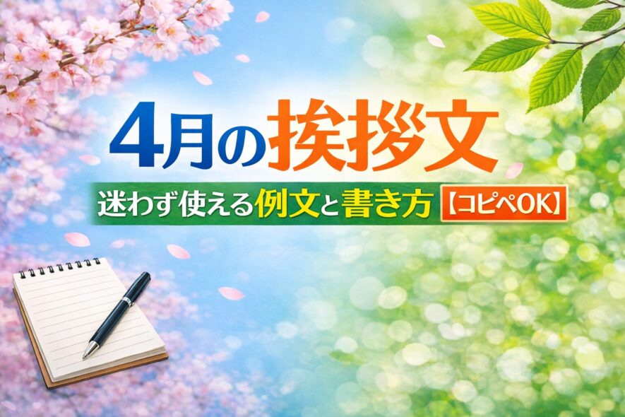 【4月の挨拶文】迷わず使える例文と書き方【コピペOK】