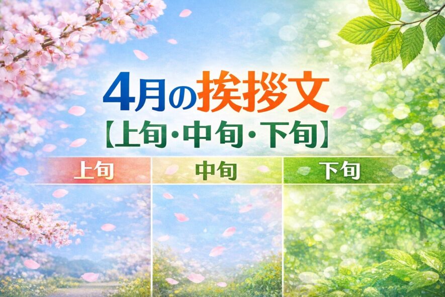 4月の挨拶文【上旬・中旬・下旬】