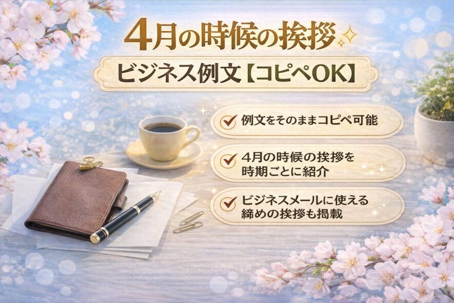 4月の時候の挨拶のビジネス例文【コピペOK】