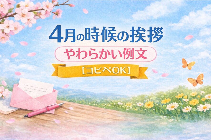 4月の時候の挨拶のやわらかい例文【コピペOK】