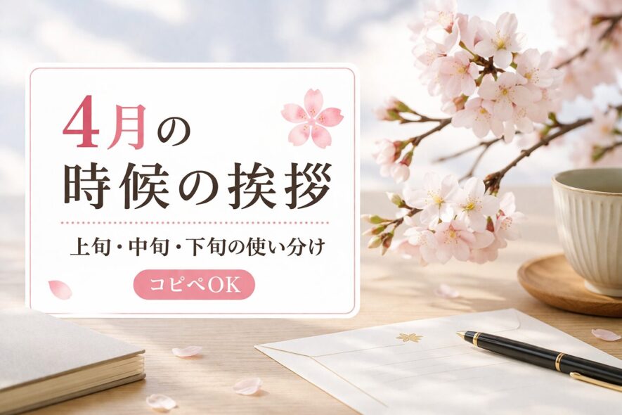 【4月の時候の挨拶】上旬・中旬・下旬の例文と使い分け【コピペOK】