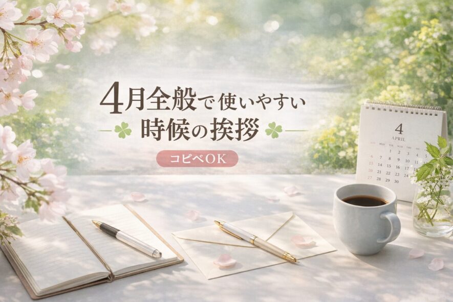 4月全般で使いやすい時候の挨拶