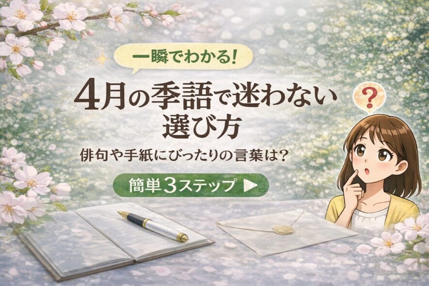 【4月の季語】迷わない一覧と選び方|例文付きで俳句手紙に使える