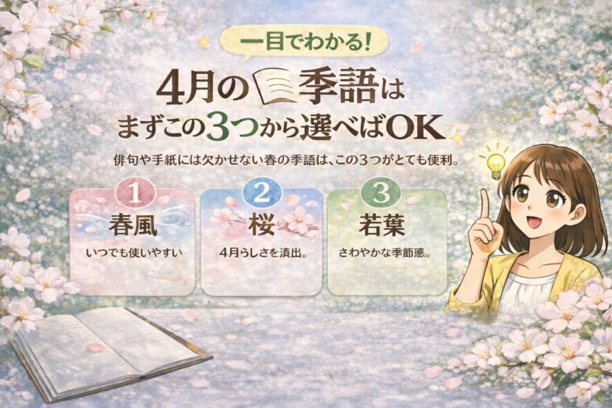 まとめ|4月の季語はまず3つから選べばOK