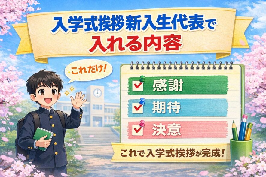 入学式挨拶新入生代表で入れる内容