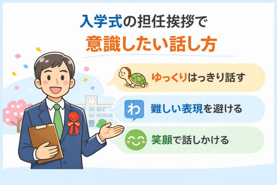 入学式の担任挨拶で意識したい話し方