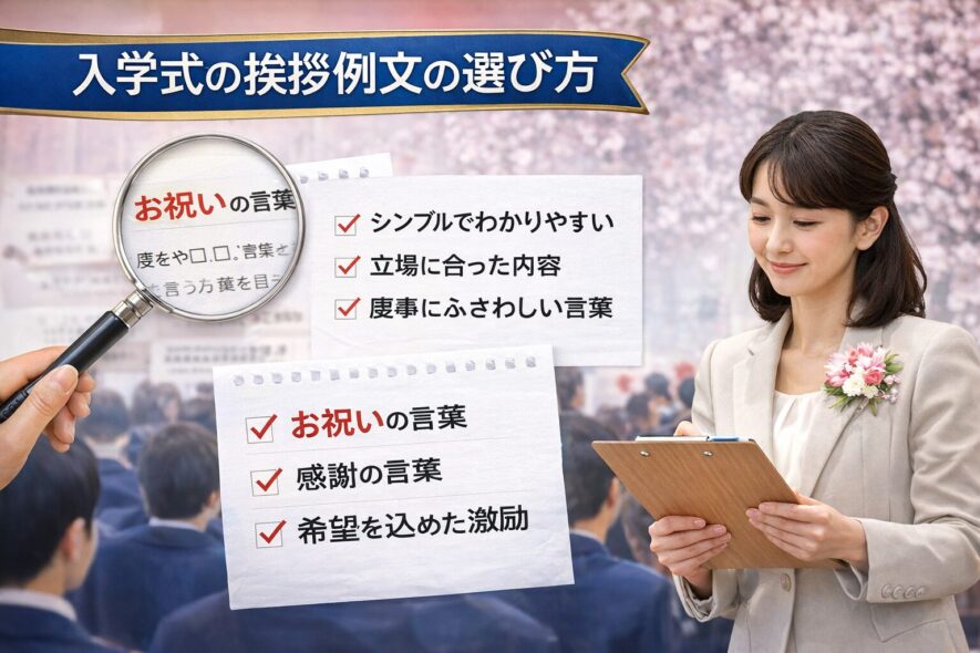 入学式の挨拶例文の選び方