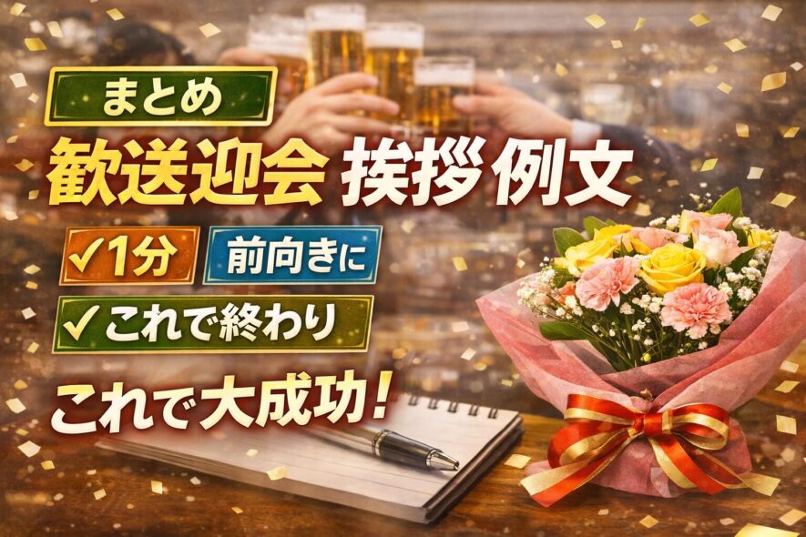 まとめ｜歓送迎会 挨拶 締めは1分・前向きに・これで終わり