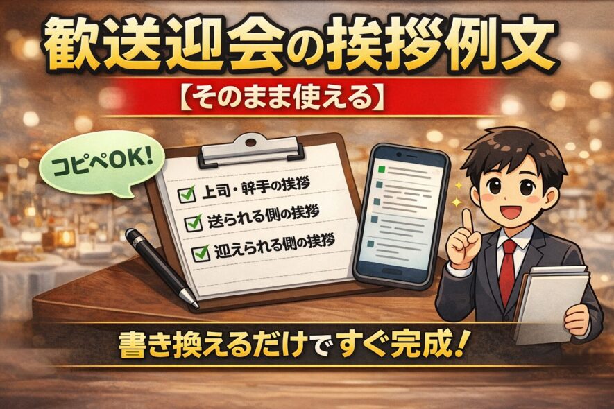 歓送迎会の挨拶例文【そのまま使える】