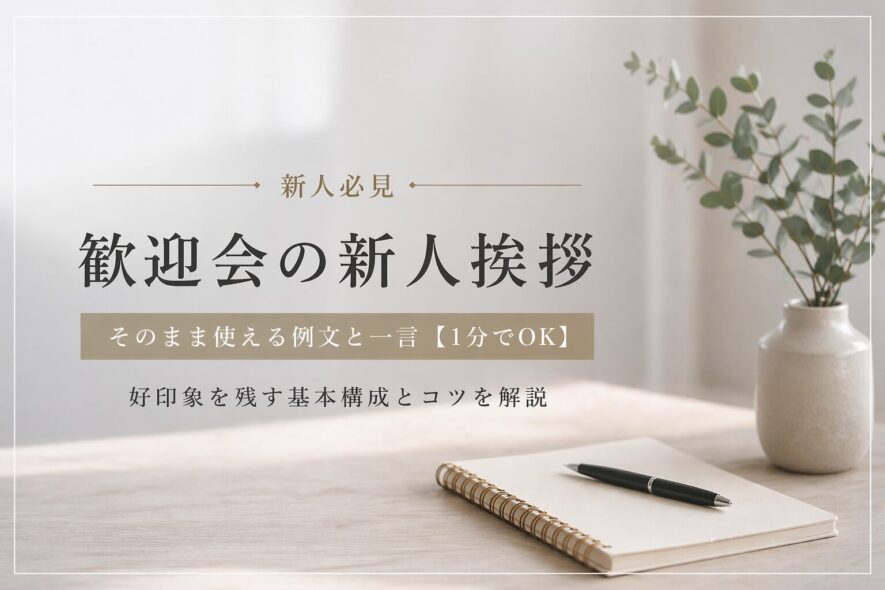 新入社員の挨拶例文【歓迎会スピーチ用・そのまま使える】
