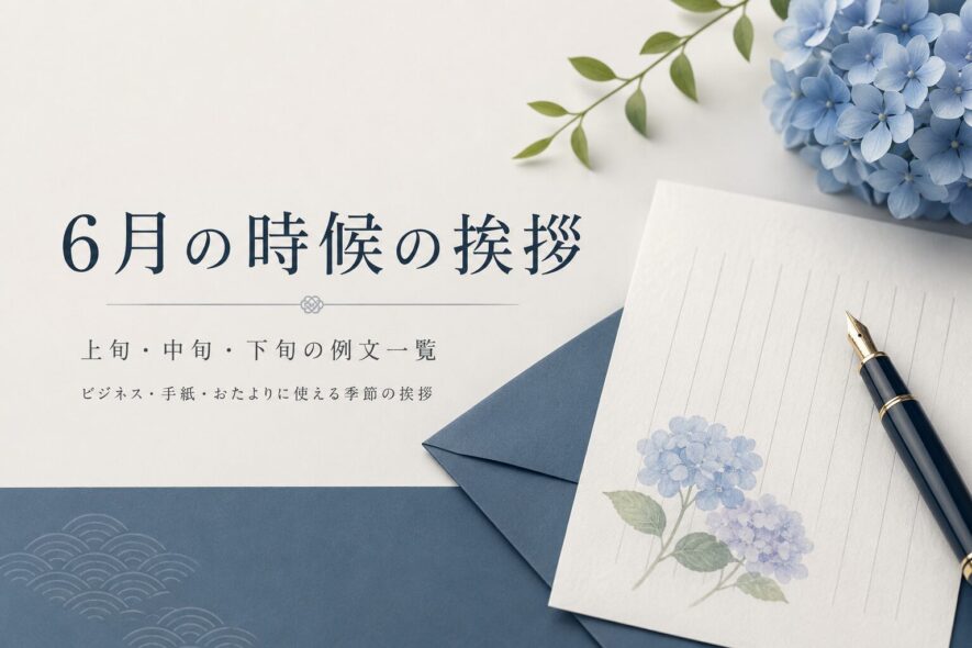 【6月の時候の挨拶】上旬・中旬・下旬の例文と使い分け一覧