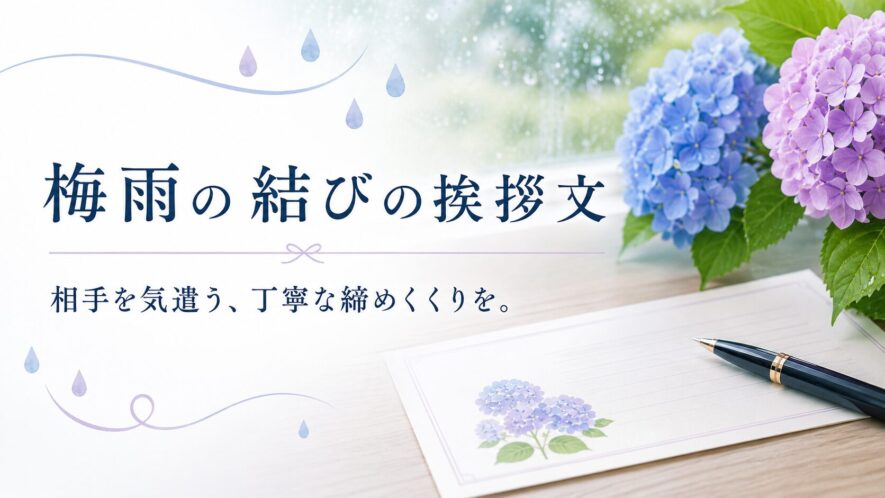 梅雨の結びの挨拶文