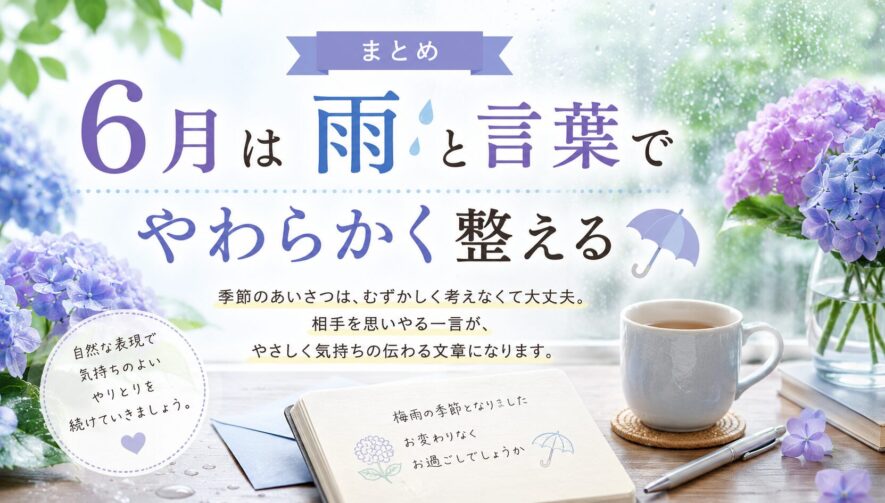 まとめ｜6月は雨と言葉でやわらかく整える