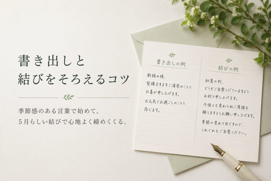 書き出しと結びをそろえるコツ