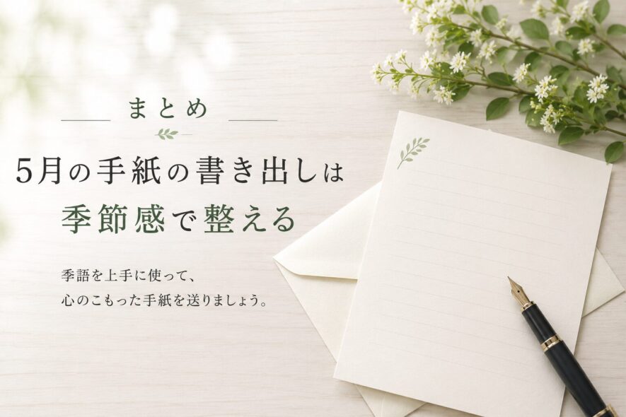 まとめ｜5月の手紙の書き出しは季節感で整える