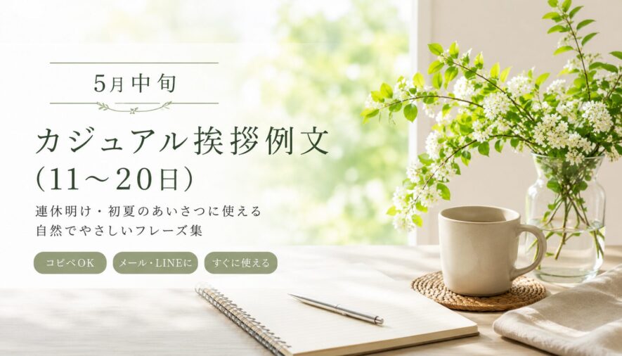 5月中旬のカジュアル挨拶例文（11〜20日）
