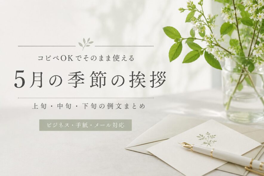5月の季節の挨拶｜ビジネス・手紙・メール例文集【保存版】